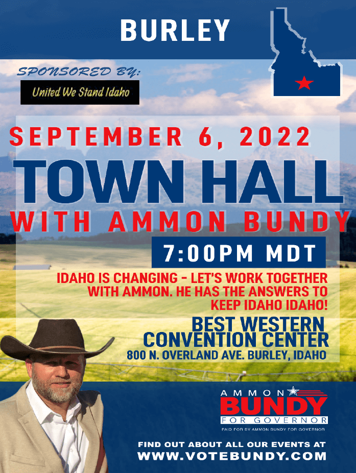 Ammon Bundy Town Hall - Burley